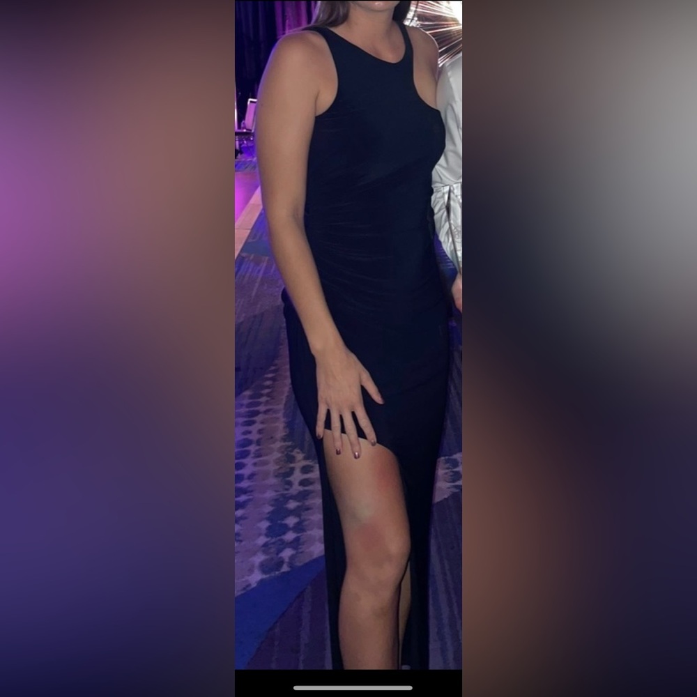 BCBGMaxAzria Black One Shoulder Dress